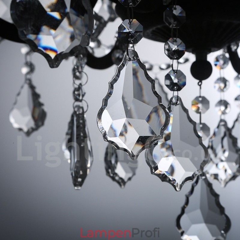 6 Licht Durchmesser 60CM Vintage Kristall Malerei Metall Kronleuchter Rostig Eisen Farbe Pendelleuchte