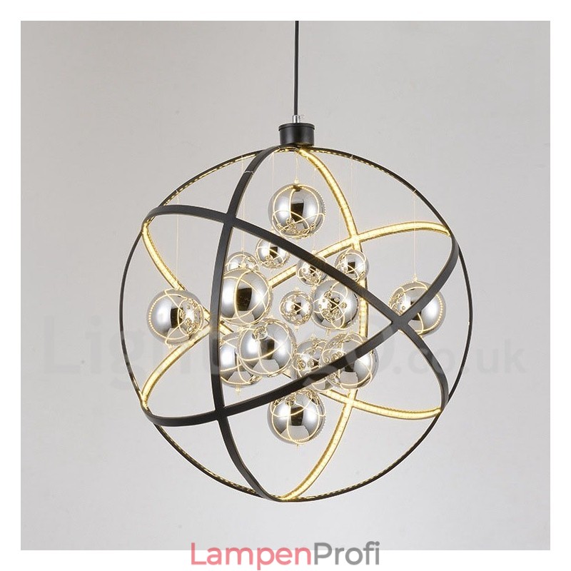 Durchmesser 50CM 80CM Vintage Globe Kronleuchter Rostige Farbe Pendelleuchte