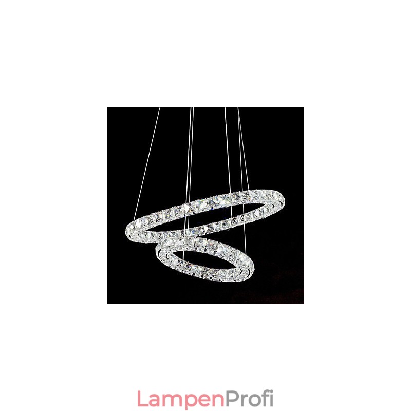 Kristall Pendelleuchte Beleuchtung Moderne 2 Ringe Drei Seiten K9 Kristall Innen Deckenleuchten Lampe Leuchten