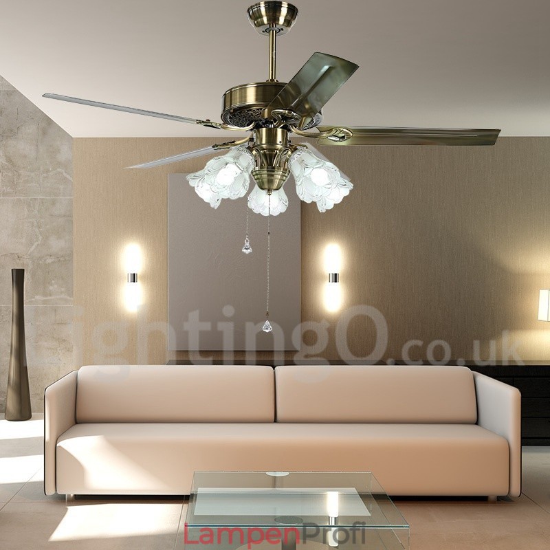 52“ Vintage-Deckenventilator im europäischen Stil