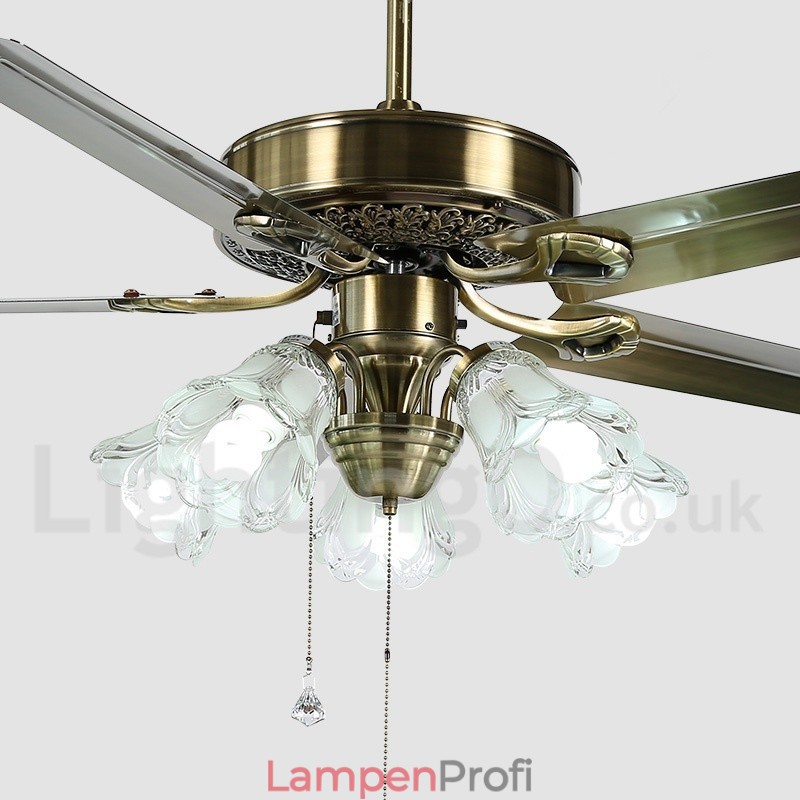 52“ Vintage-Deckenventilator im europäischen Stil