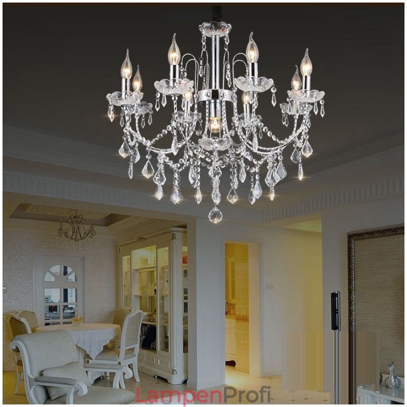 Elegant Crystal Chandelier with 9 Lights