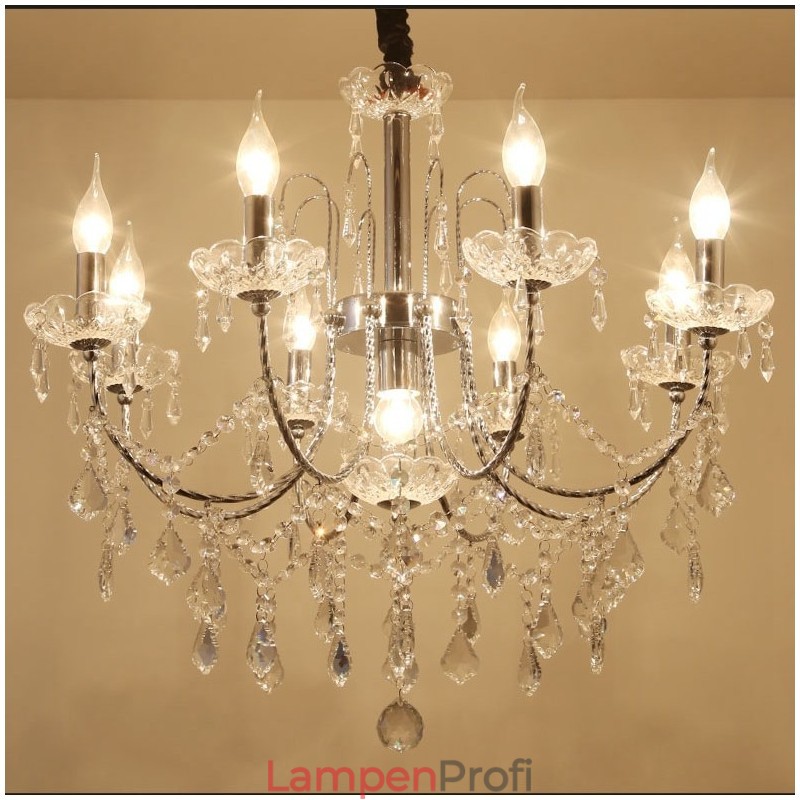 Elegant Crystal Chandelier with 9 Lights