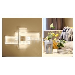 Moderne Deckenleuchte mit zeitgenössischer Aluminium-Malerei, bündige Wandleuchte mit Ferndimmer für Wohnzimmer, Schlafzimmer, kann auch als Wandleuchte verwendet werden