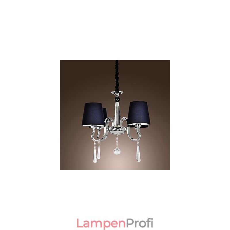 Vintage Kronleuchter 4 Lichter Klassische Stoff Metall Malerei