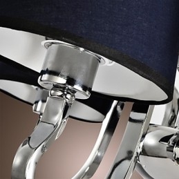 Vintage Kronleuchter 4 Lichter Klassische Stoff Metall Malerei