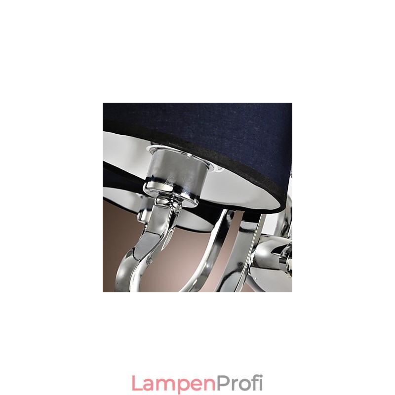 Vintage Kronleuchter 4 Lichter Klassische Stoff Metall Malerei