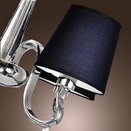 Vintage Kronleuchter 4 Lichter Klassische Stoff Metall Malerei