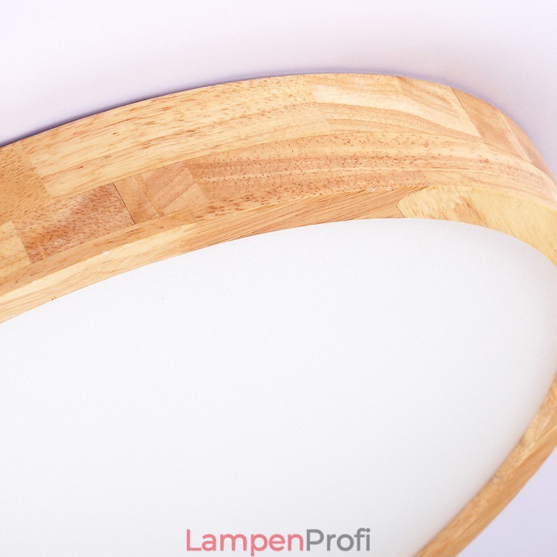 Ultradünne runde Deckenleuchte aus Holz, Deckenleuchte aus Massivholz und Acryl, nordische Lichter