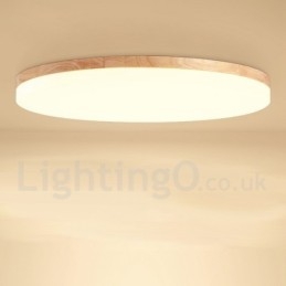 Nordische runde Deckenlampe, einfache, moderne Massivholzlampe, ultradünne Deckenlampe