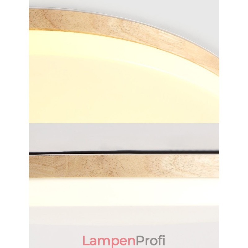 Nordische runde Deckenlampe, einfache, moderne Massivholzlampe, ultradünne Deckenlampe