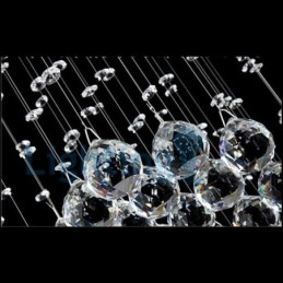 Moderne zeitgenössische Kronleuchter Unterputz Pendelleuchte Kristall Regentropfen Licht