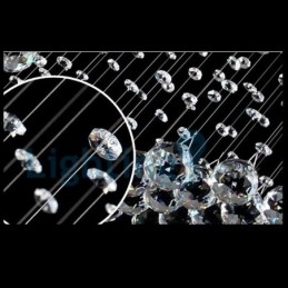 Moderne zeitgenössische Kronleuchter Unterputz Pendelleuchte Kristall Regentropfen Licht