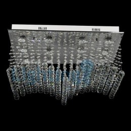 Moderne zeitgenössische Kronleuchter Unterputz Pendelleuchte Kristall Regentropfen Licht