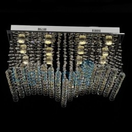 Moderne zeitgenössische Kronleuchter Unterputz Pendelleuchte Kristall Regentropfen Licht