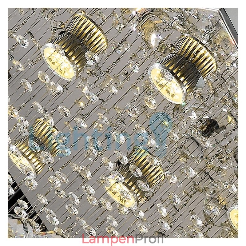 Moderne zeitgenössische Kronleuchter Unterputz Pendelleuchte Kristall Regentropfen Licht