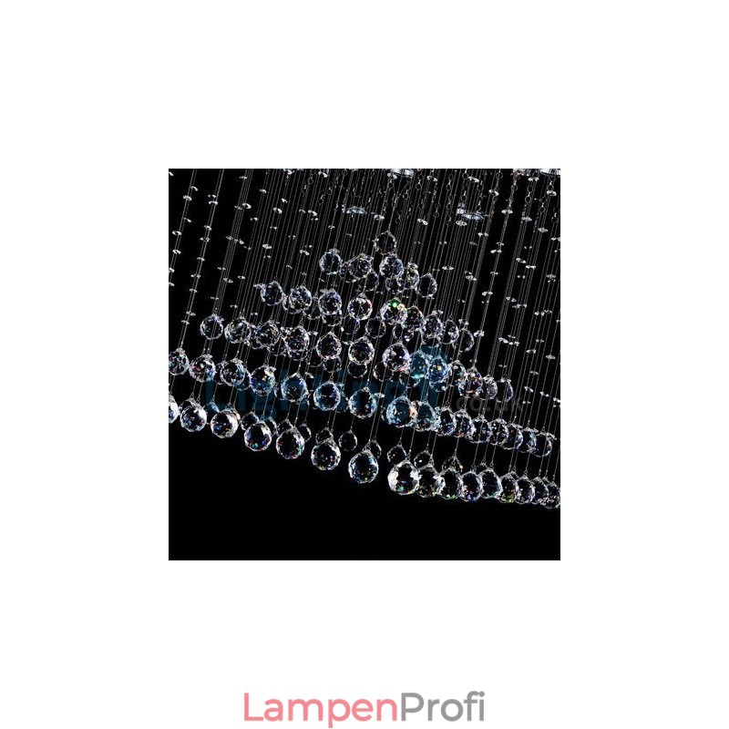 Moderne zeitgenössische Kronleuchter Unterputz Pendelleuchte Kristall Regentropfen Licht