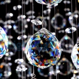 Moderne zeitgenössische Kronleuchter Unterputz Pendelleuchte Kristall Regentropfen Licht