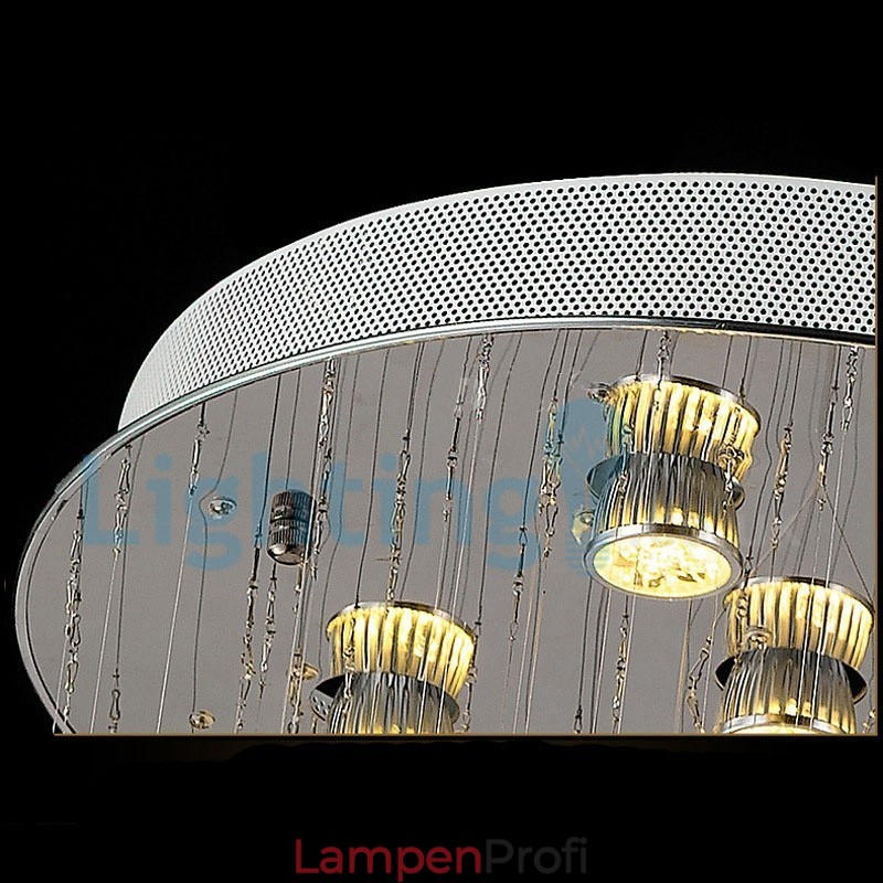 Moderne zeitgenössische Kronleuchter Unterputz Pendelleuchte Kristall Regentropfen Licht