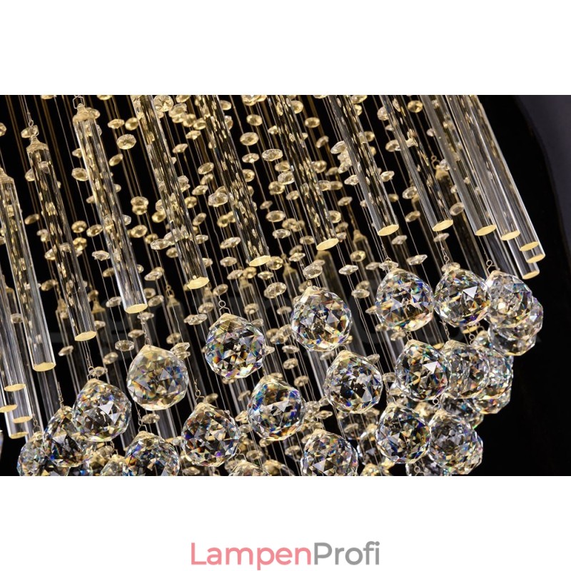 Moderne zeitgenössische Kronleuchter Unterputz Pendelleuchte Kristall Regentropfen Licht