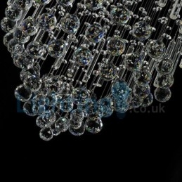 Moderne zeitgenössische Kronleuchter Unterputz Pendelleuchte Kristall Regentropfen Licht