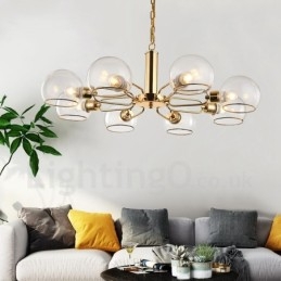 8 Lichter nordischer postmoderner kreativer magischer Glasbohnen-Kronleuchter