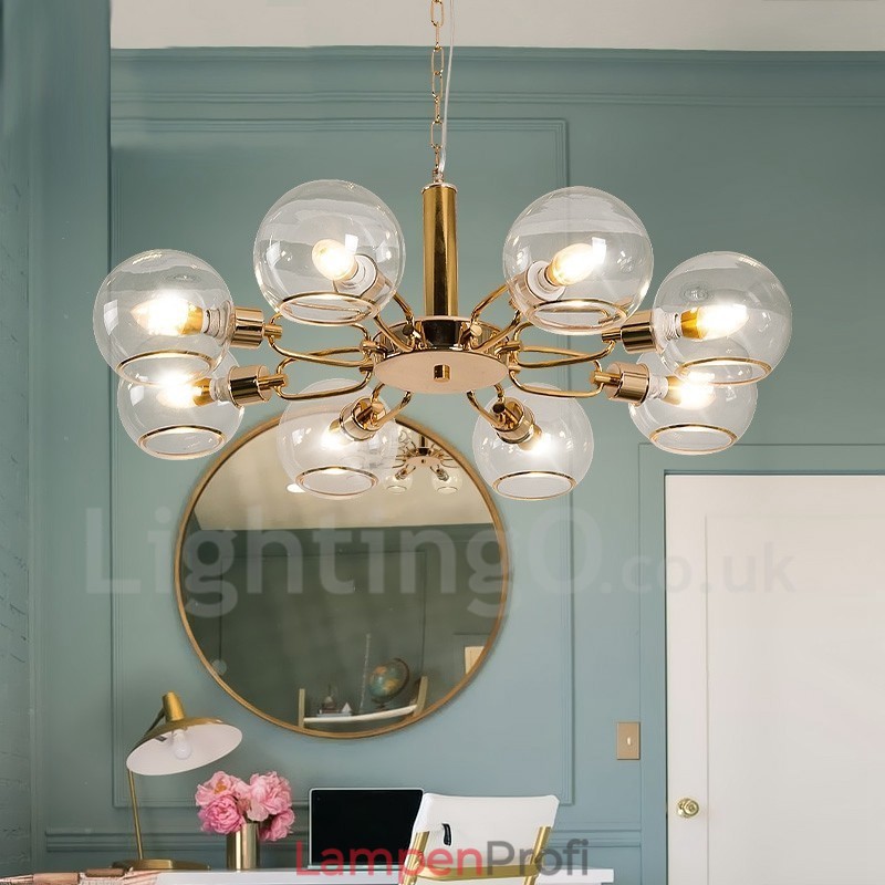 8 Lichter nordischer postmoderner kreativer magischer Glasbohnen-Kronleuchter