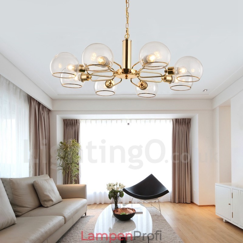 8 Lichter nordischer postmoderner kreativer magischer Glasbohnen-Kronleuchter