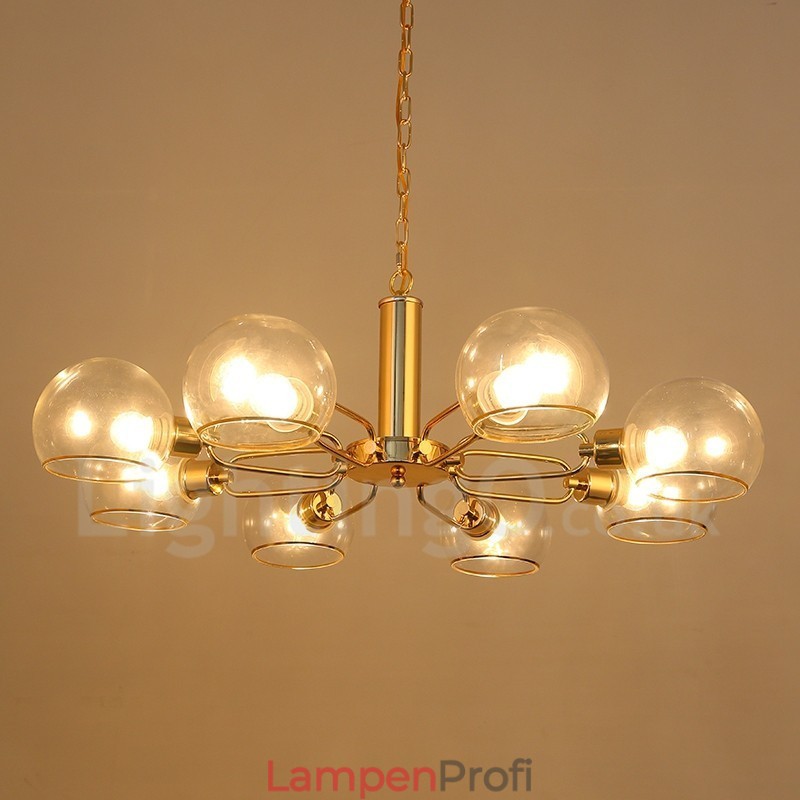8 Lichter nordischer postmoderner kreativer magischer Glasbohnen-Kronleuchter