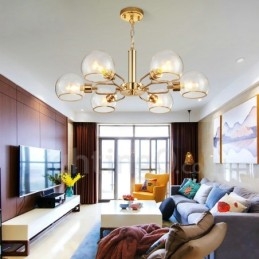 6 Lichter nordischer postmoderner kreativer magischer Glasbohnen-Kronleuchter