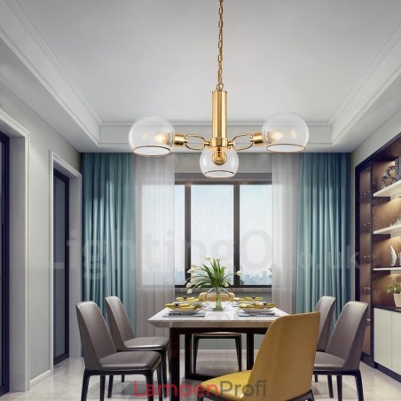 3 Lichter nordischer postmoderner kreativer magischer Glasbohnen-Kronleuchter