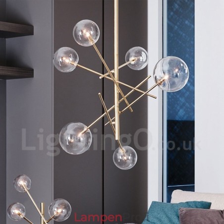 6 Lichter Nordic Lampe Kronleuchter Einfache Kreative Retro Eisen Glas Ball Magic Bean Kronleuchter 6 Lichter Nordic Lampe Kronleuchter Einfache Kreative Retro Eisen Glas Ball Magic Bean Kronleuchter