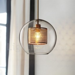 Moderne minimalistische nordische Stil Dekoration Café Glaskugel Einzelkopf Pendelleuchte