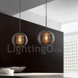 Moderne minimalistische nordische Stil Dekoration Café Glaskugel Einzelkopf Pendelleuchte