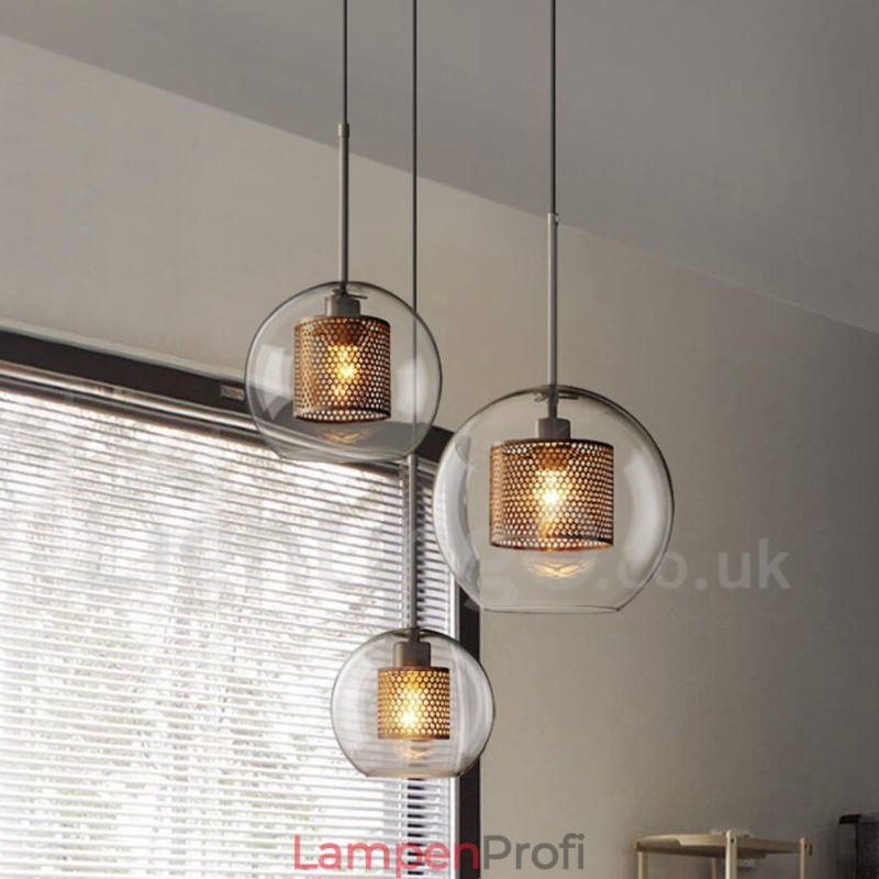 Moderne minimalistische nordische Stil Dekoration Café Glaskugel Einzelkopf Pendelleuchte
