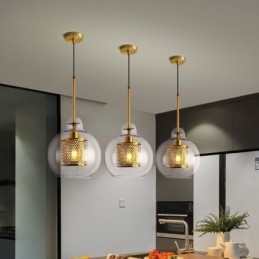 Moderne minimalistische nordische Stil Dekoration Café Glaskugel Einzelkopf Pendelleuchte