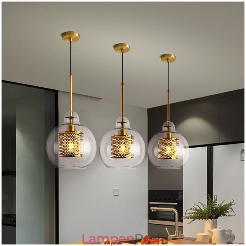 Moderne minimalistische nordische Stil Dekoration Café Glaskugel Einzelkopf Pendelleuchte