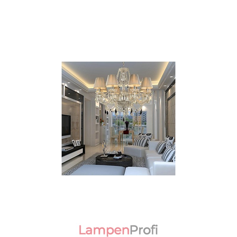 Kronleuchter Kristall Luxus Modern 1 Ebenen Wohnzimmer 6 Lichter