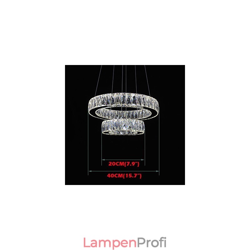 Crystal Chandelier Lights Modern Lighting Two Rings D2040 K9 Large Crystal Home Ceiling Light Fixtures
