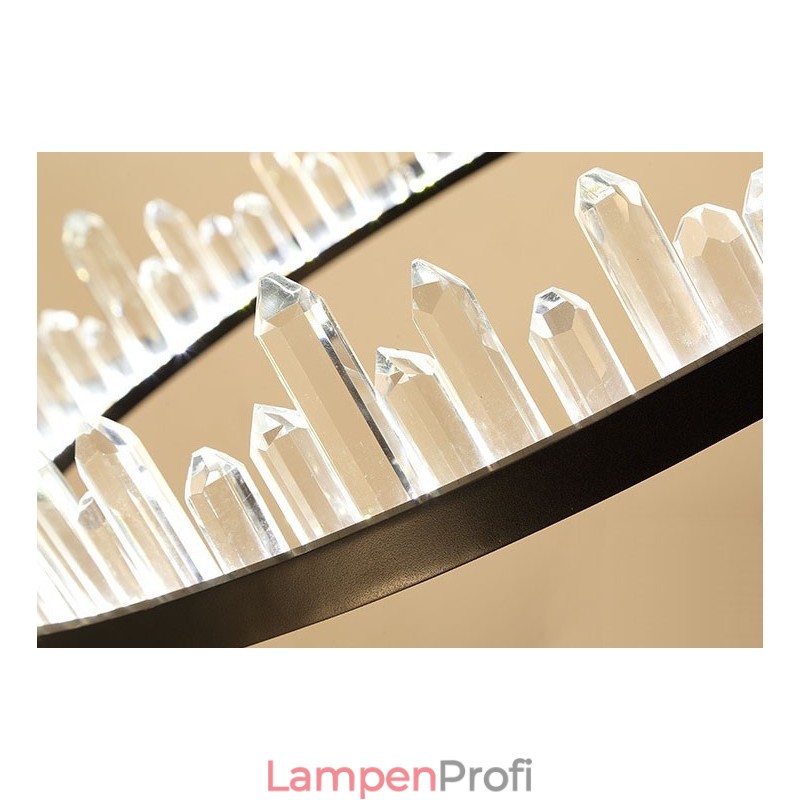 Moderne Mode Doppelkreis Kristall Pendelleuchte