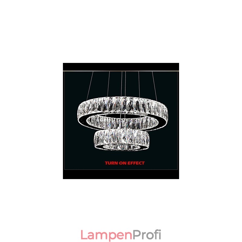 Crystal Chandelier Lights Modern Lighting Two Rings D2040 K9 Large Crystal Home Ceiling Light Fixtures