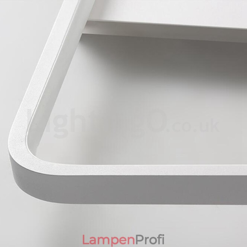 Moderne, minimalistische, ultradünne, 5 cm große, quadratische Deckenleuchten aus Aluminium