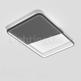 Moderne, minimalistische, ultradünne, 5 cm große, rechteckige Deckenleuchten aus Aluminium