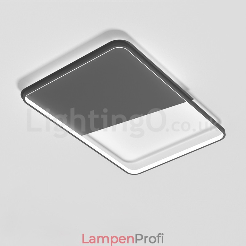 Moderne, minimalistische, ultradünne, 5 cm große, rechteckige Deckenleuchten aus Aluminium