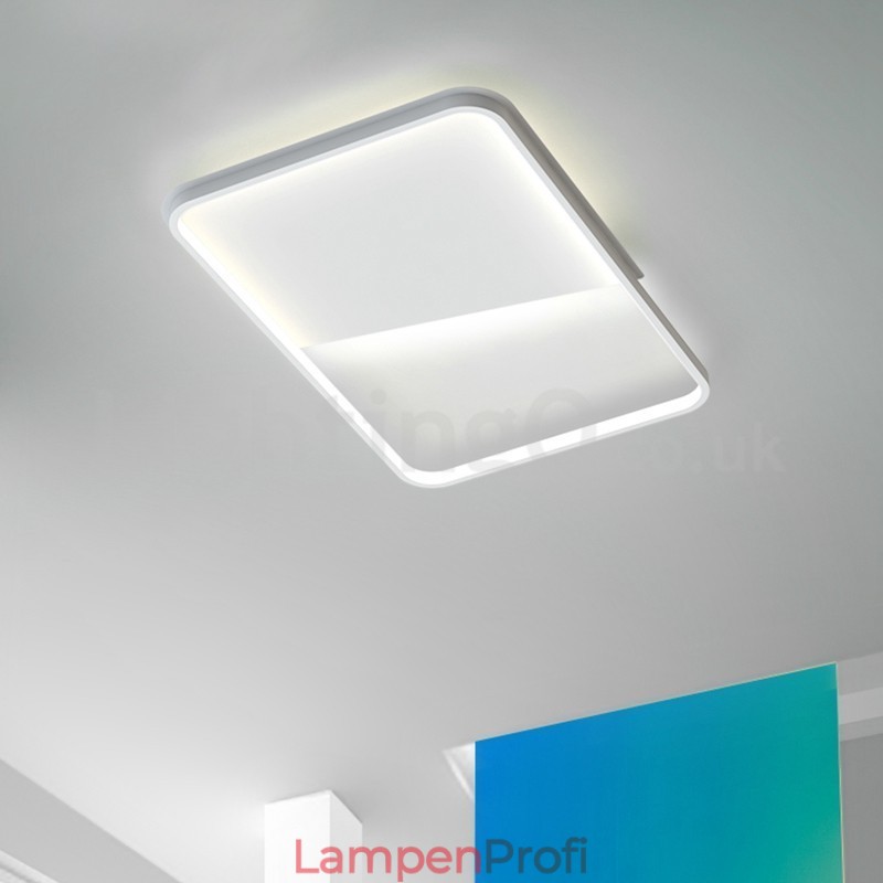 Moderne, minimalistische, ultradünne, 5 cm große, rechteckige Deckenleuchten aus Aluminium