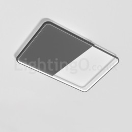 Moderne, minimalistische, ultradünne, 5 cm große, rechteckige Deckenleuchten aus Aluminium