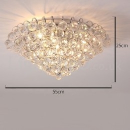 Zeitgenössische runde 30CM 55CM Kristalldeckenleuchten