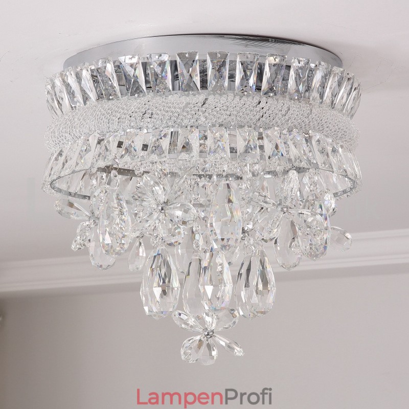 Günstige moderne 40CM runde Deckenleuchten aus Kristall