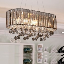 Erschwinglicher luxuriöser rechteckiger Kristallkronleuchter