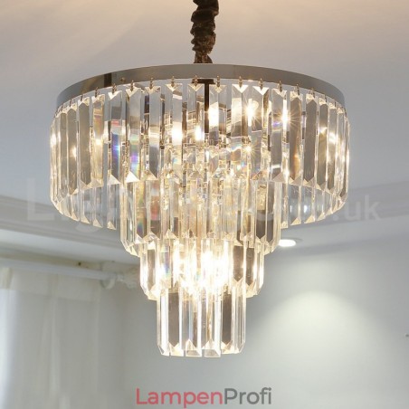 Elegante, günstige, moderne 4-stufige runde Kristall-Pendelleuchte Elegante, günstige, moderne 4-stufige runde Kristall-Pendelleuchte